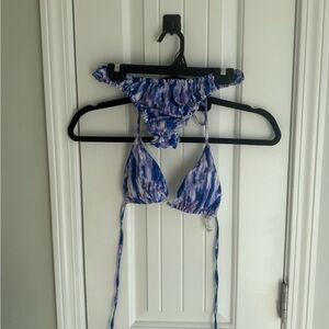SHEIN Blue and Purple Tie-Dye Bikini